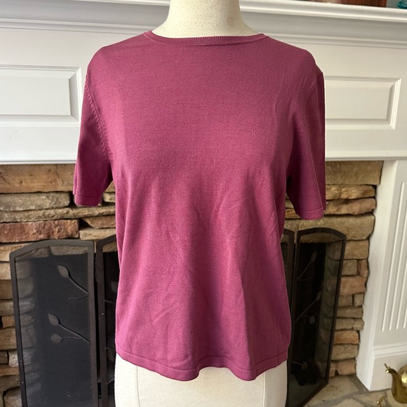 NWT Pendleton Pink Knit Blouse sweater silk blend size small - Picture 1 of 6